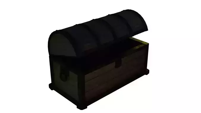 Old Wood Chest Free 3D model
