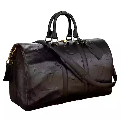 Louis Vuitton Bag Keepall Bandouliere 45 Monogram Empreinte Low-poly 3D model