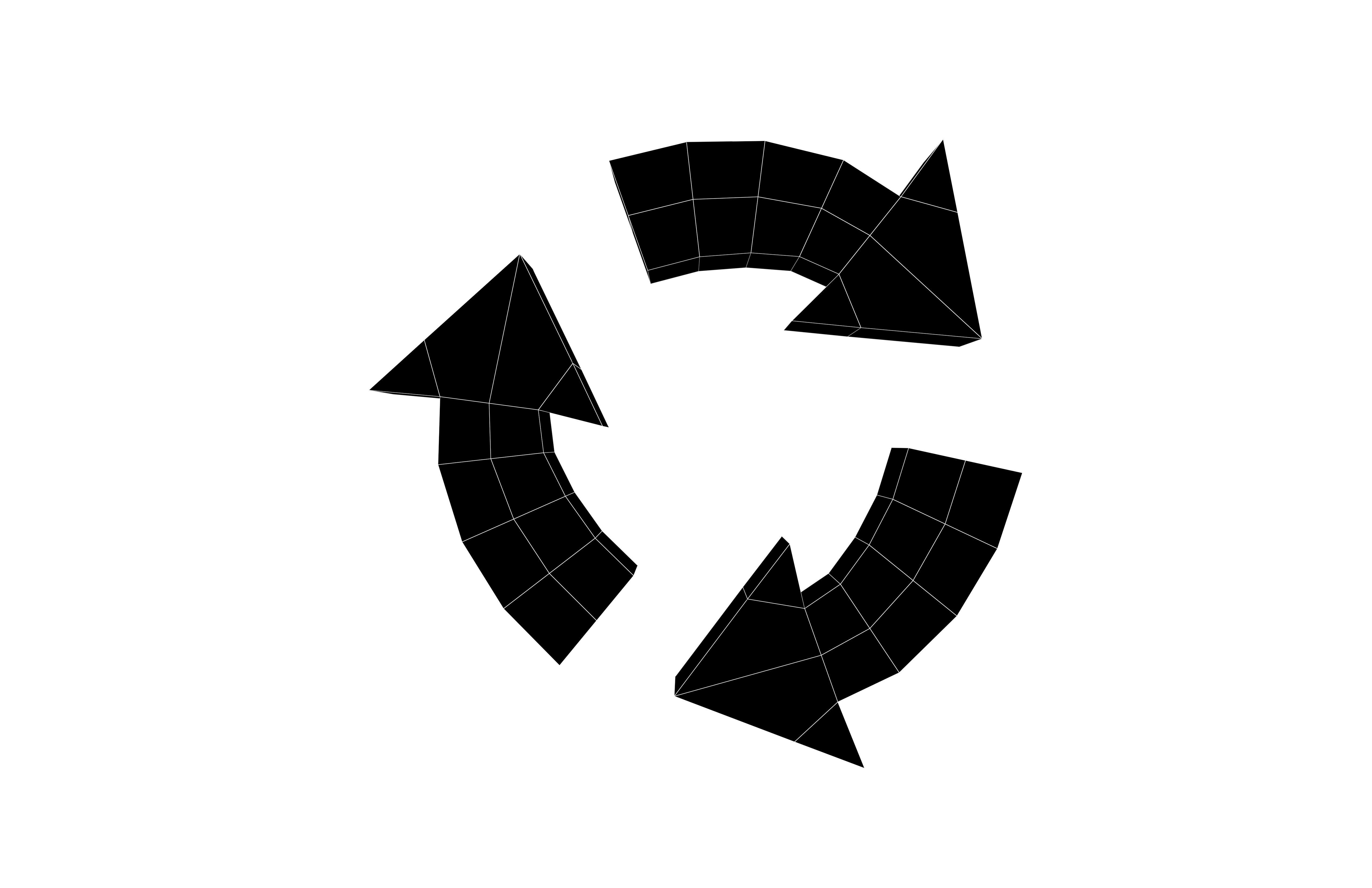 Recycle Symbols v6 012 Low-poly 3D model_4