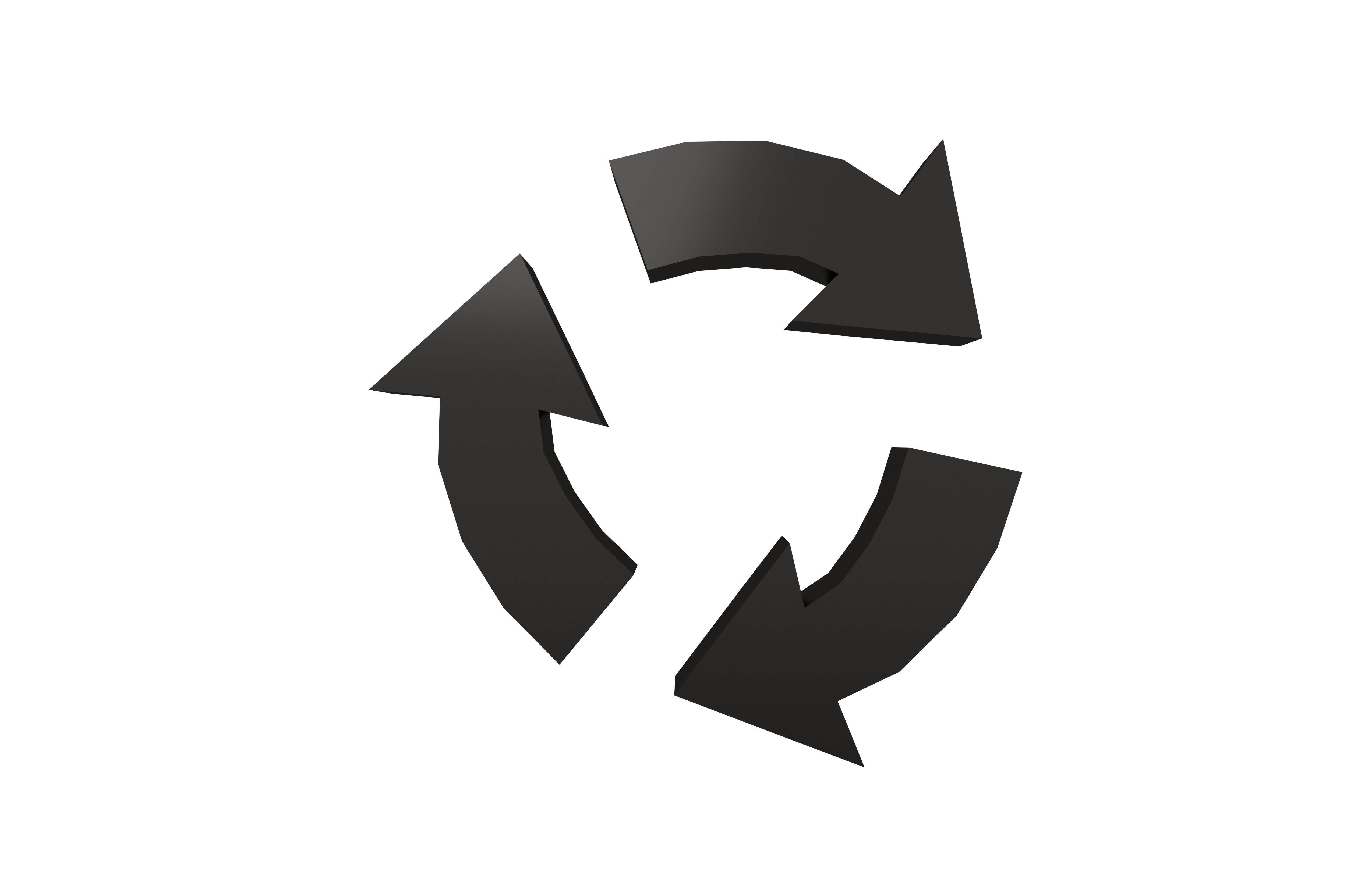 Recycle Symbols v6 012 Low-poly 3D model_1
