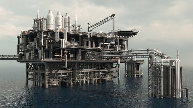 oil platform 3D model