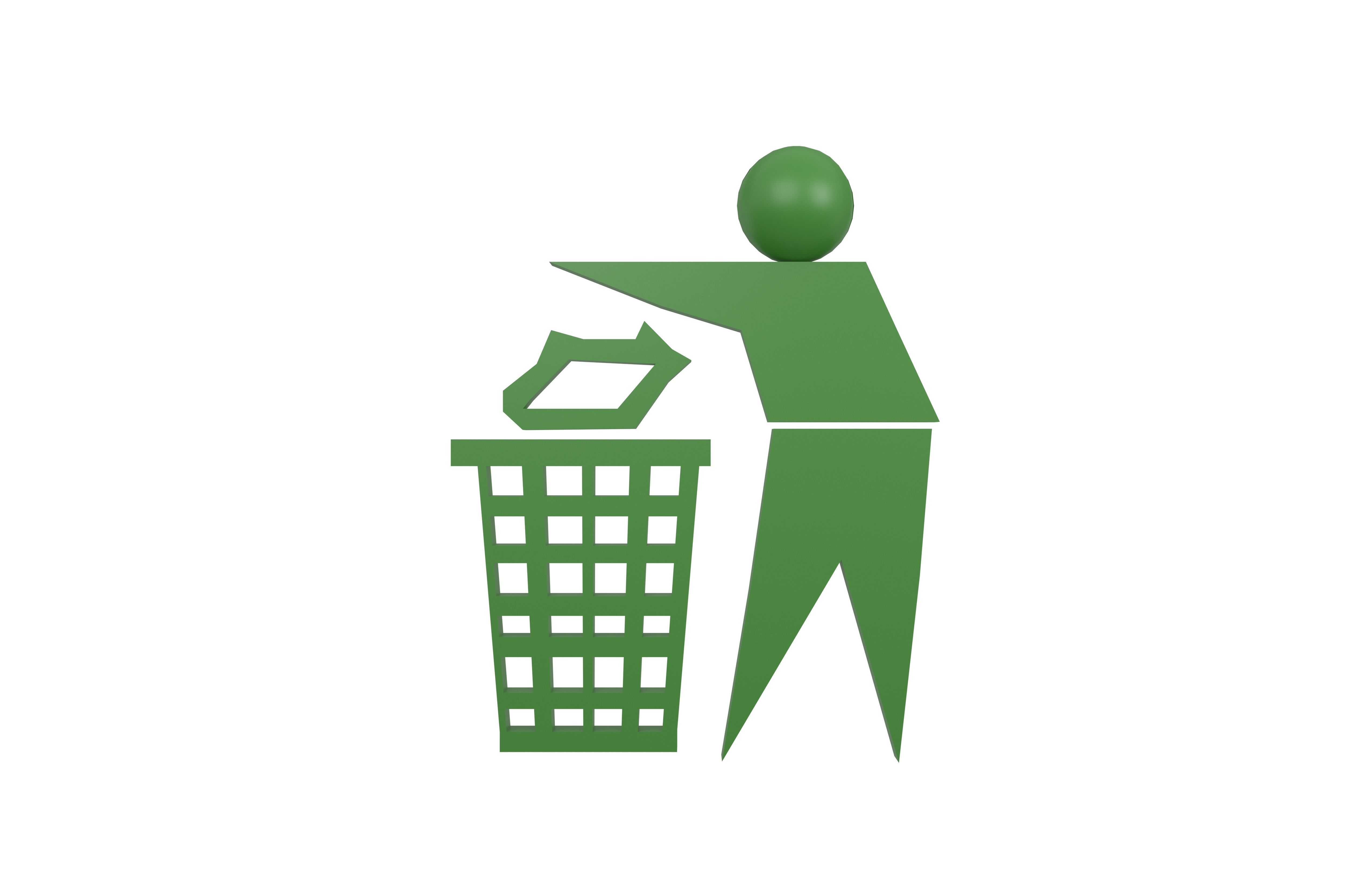 Recycle Symbols v7 002 Low-poly 3D model_1