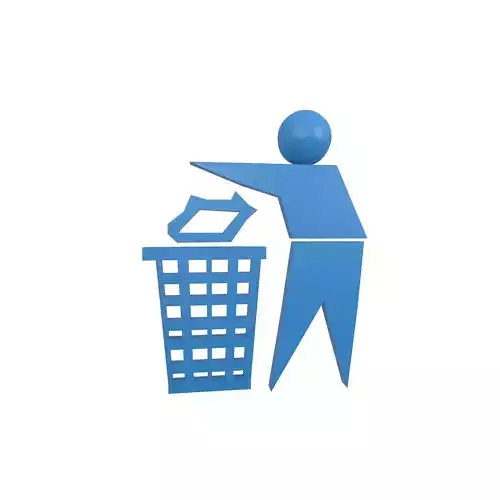 Recycle Symbols v7 004 Low-poly 3D model