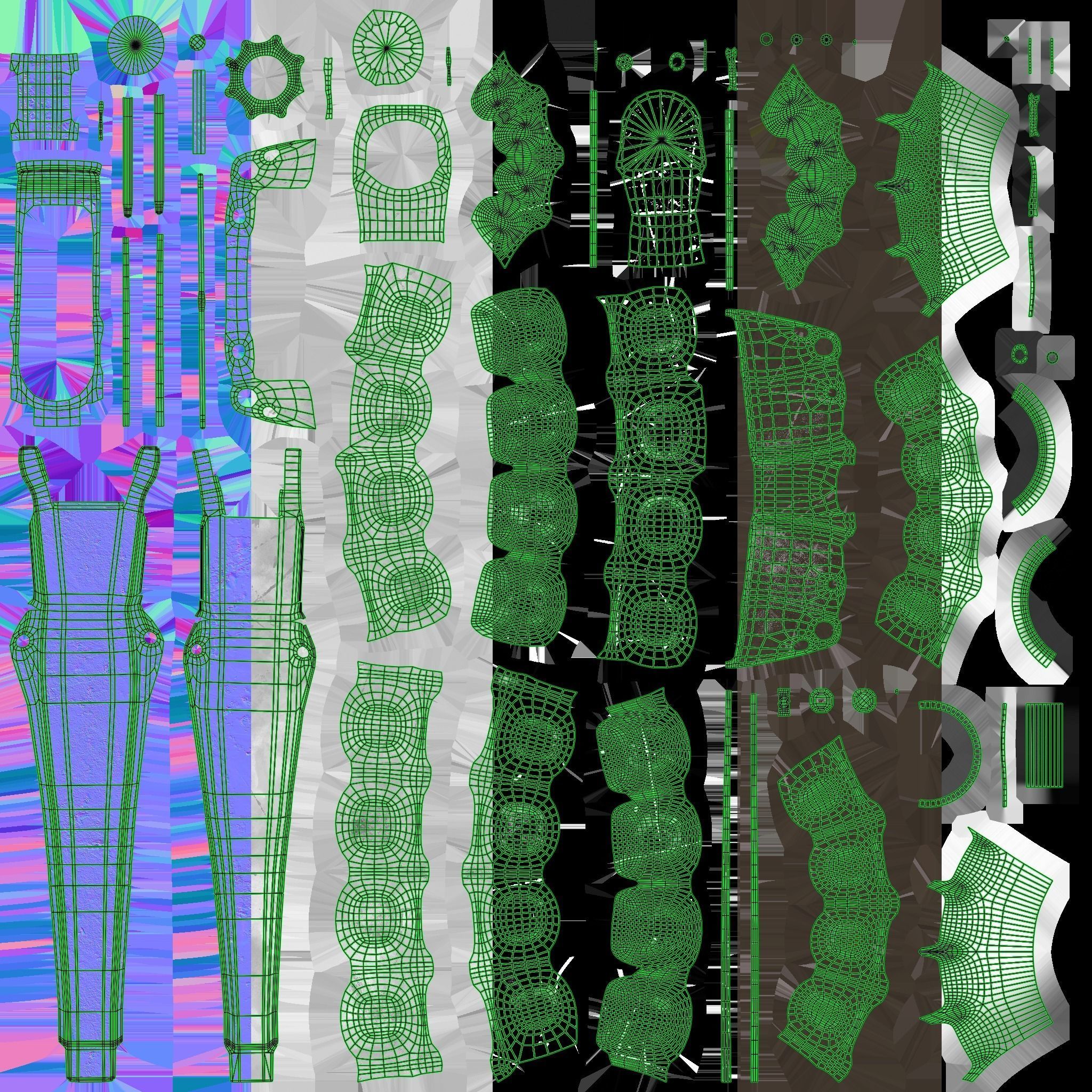 Dirty Hand Grenade Low-poly 3D model_11