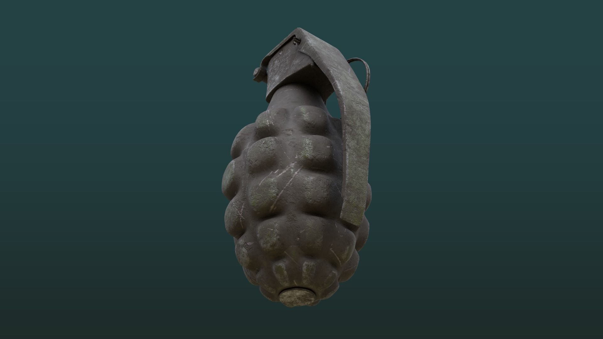 Dirty Hand Grenade Low-poly 3D model_6
