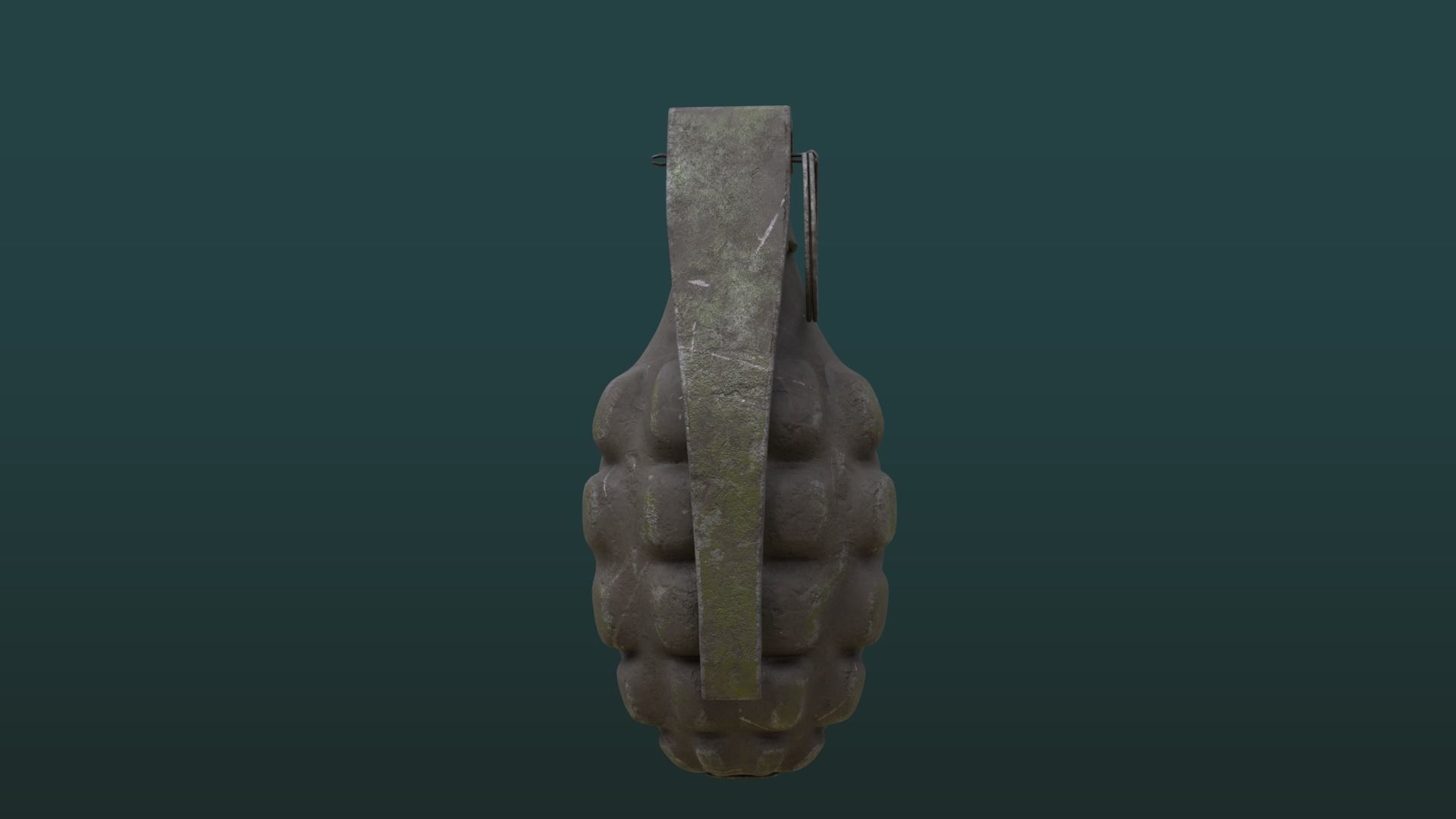 Dirty Hand Grenade Low-poly 3D model_3