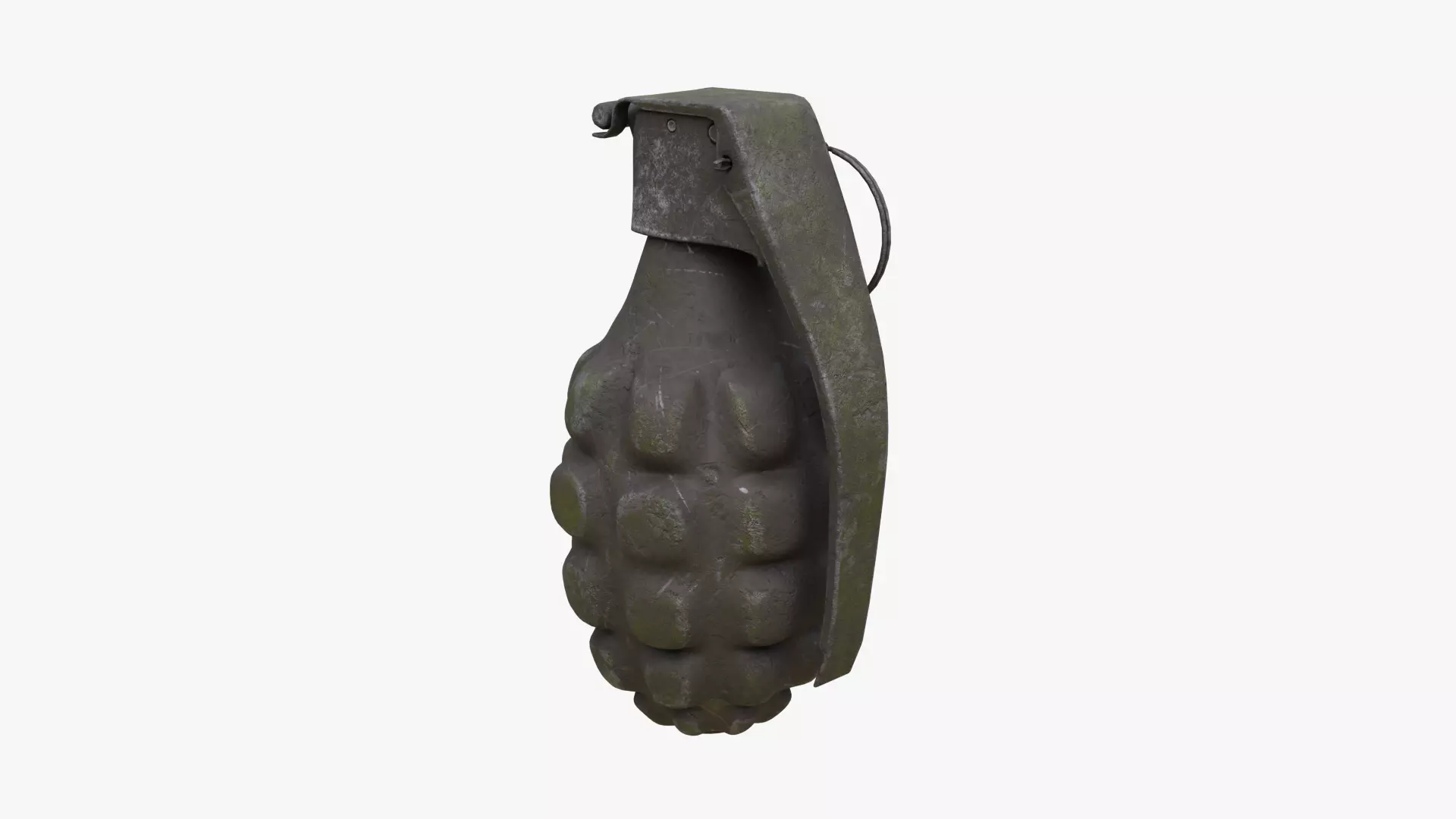 Dirty Hand Grenade Low-poly 3D model_0