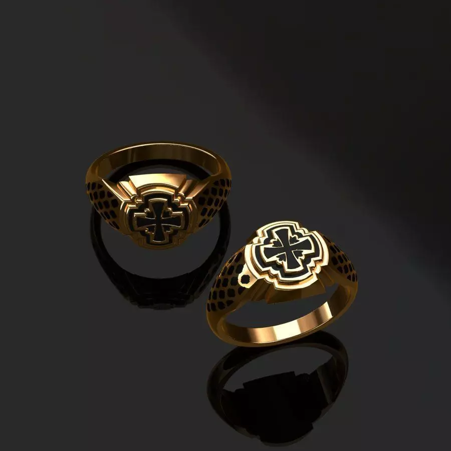 Rings ring with diamond in it 3D print model