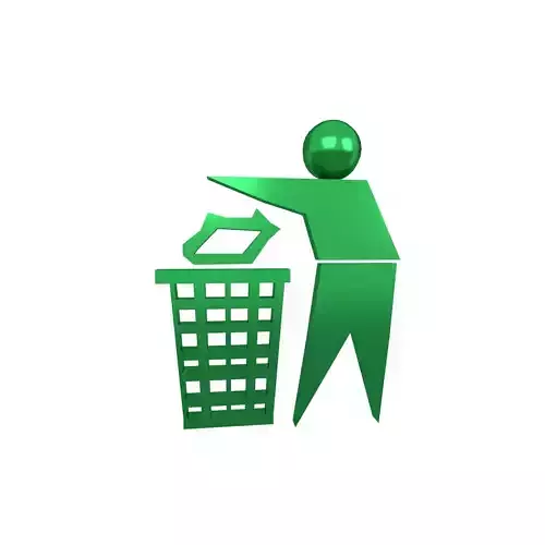Recycle Symbols v7 007 Low-poly 3D model
