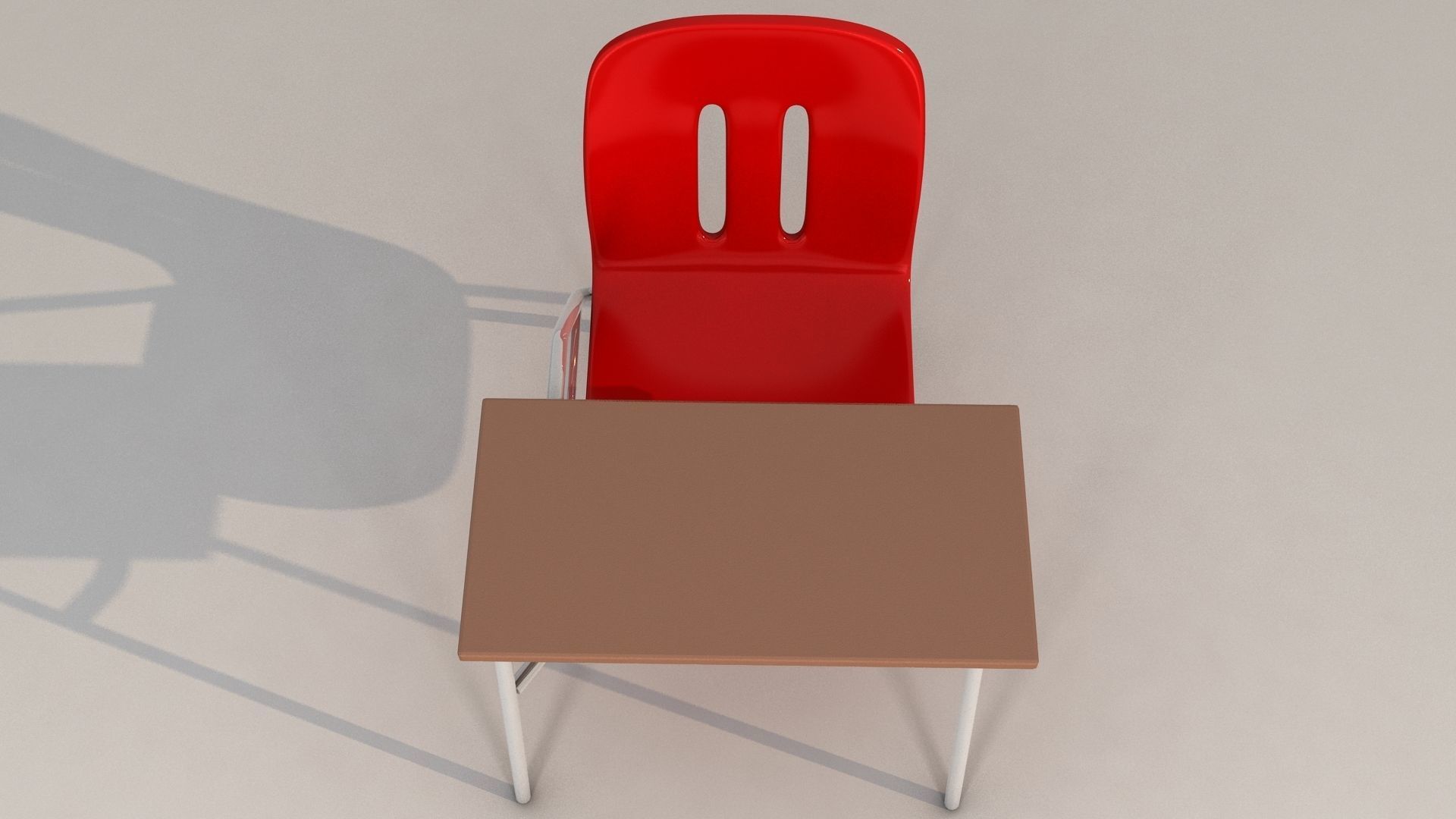 School Chair 3D model_2