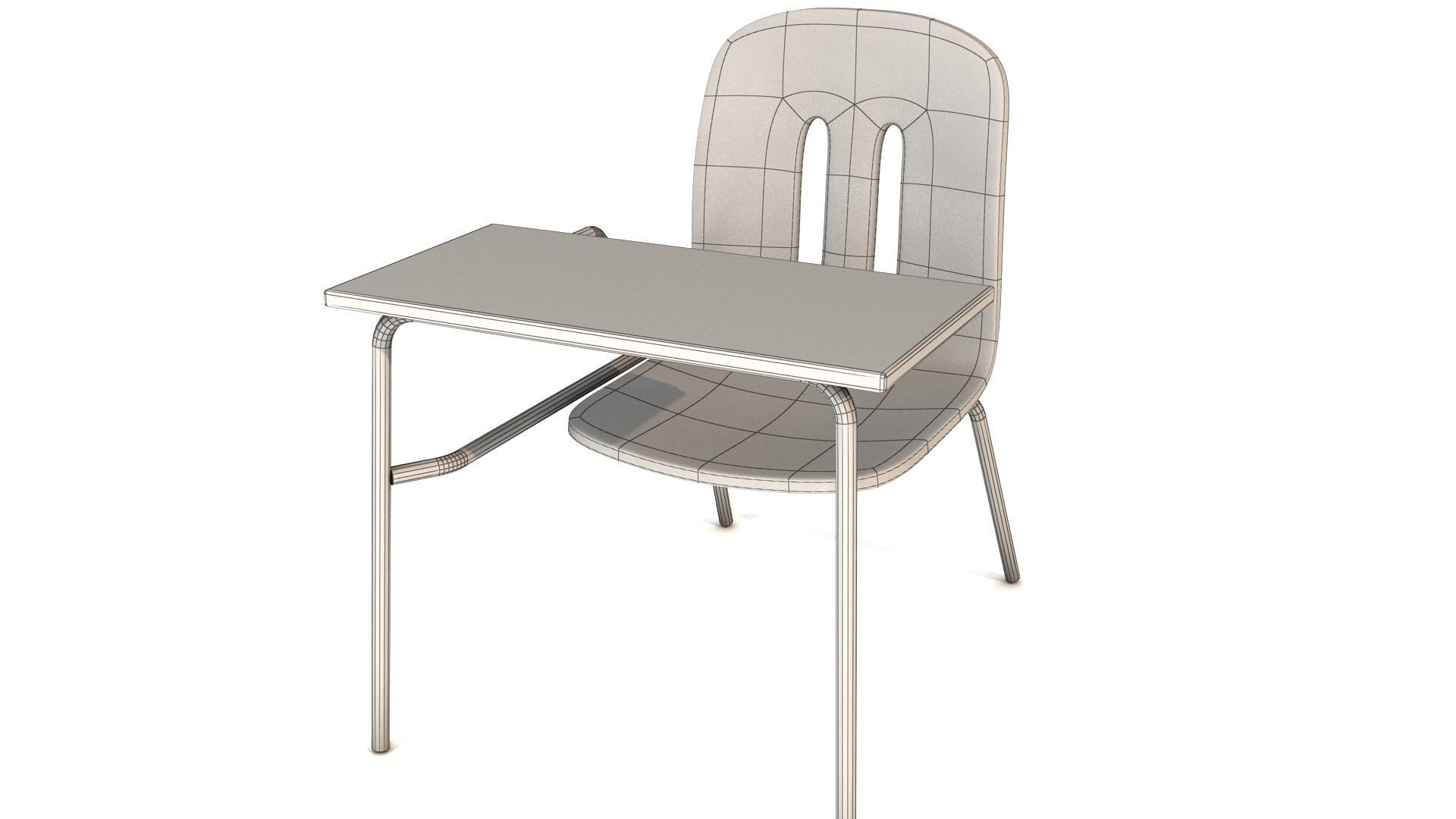 School Chair 3D model_12