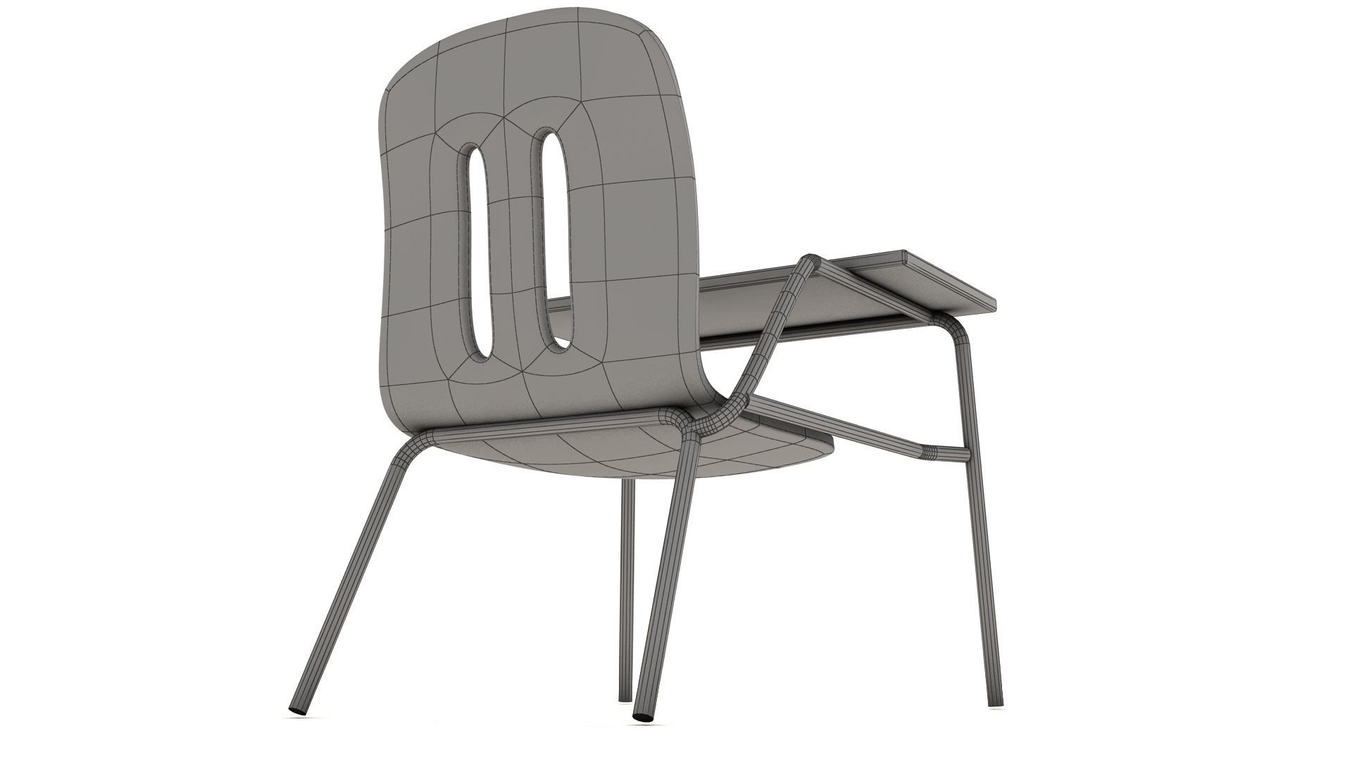 School Chair 3D model_11