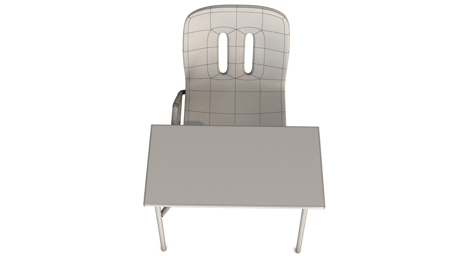 School Chair 3D model_7