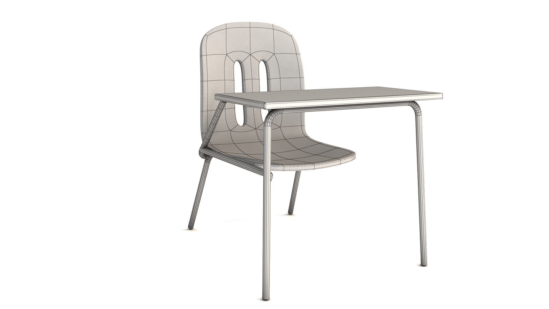 School Chair 3D model_8