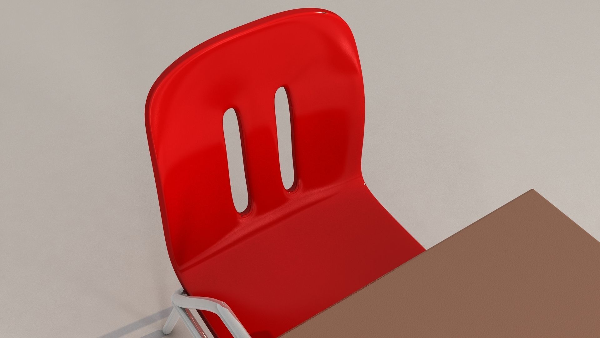 School Chair 3D model_4
