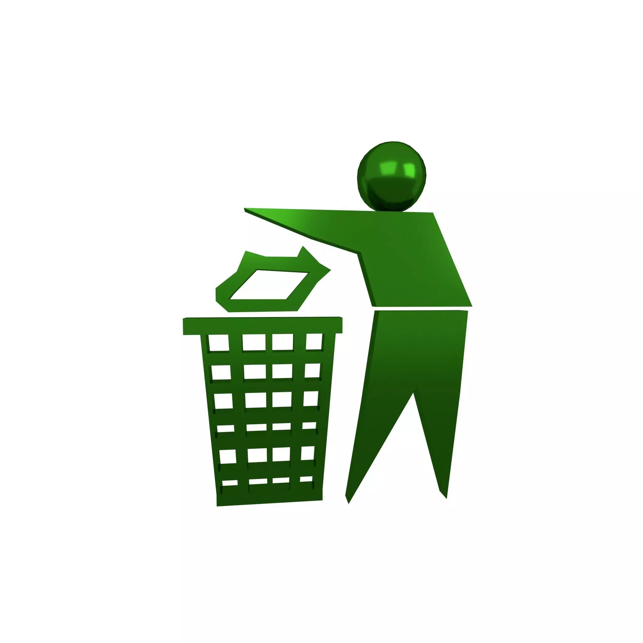 Recycle Symbols v7 008 Low-poly 3D model_0