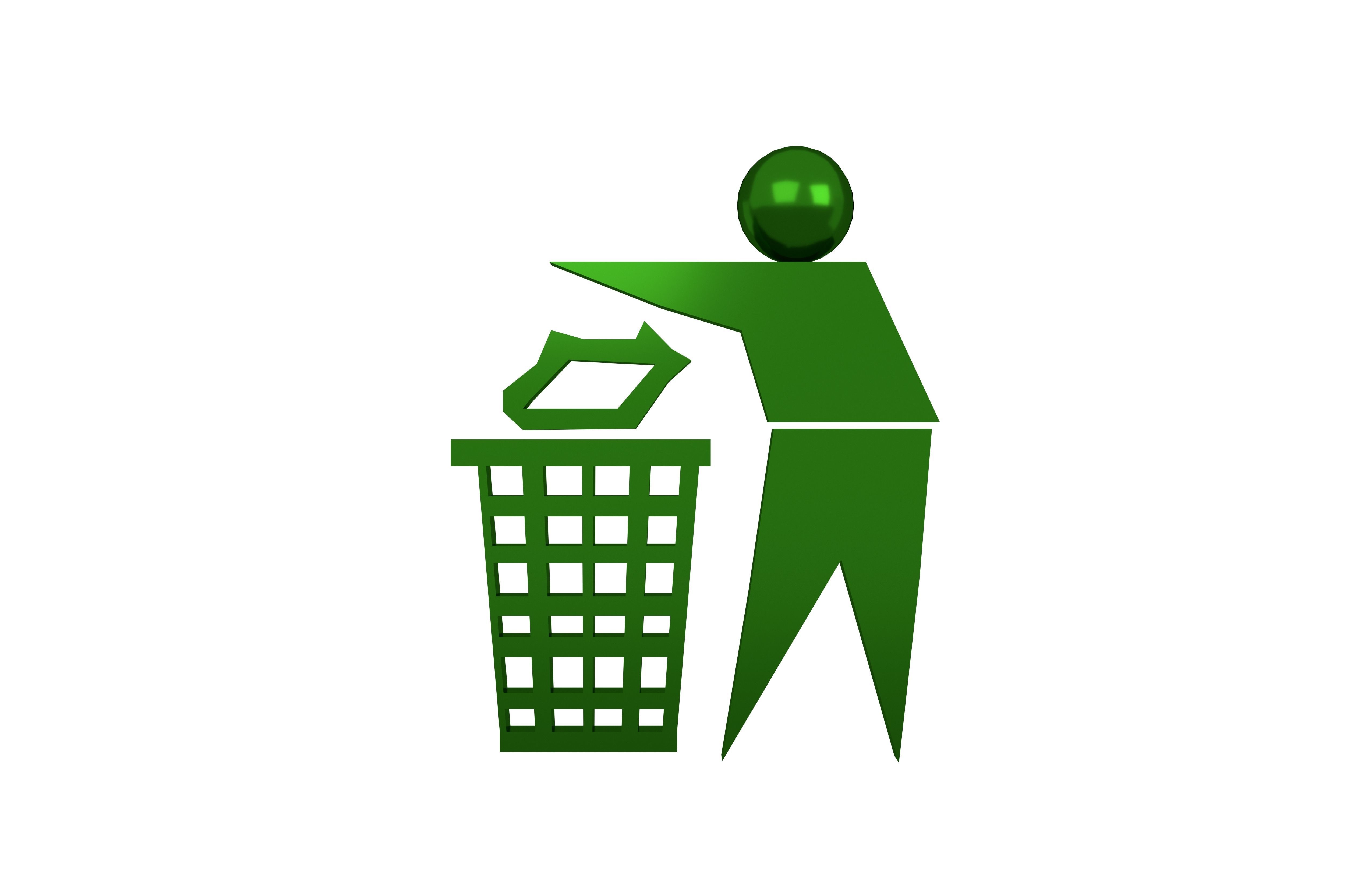 Recycle Symbols v7 008 Low-poly 3D model_1