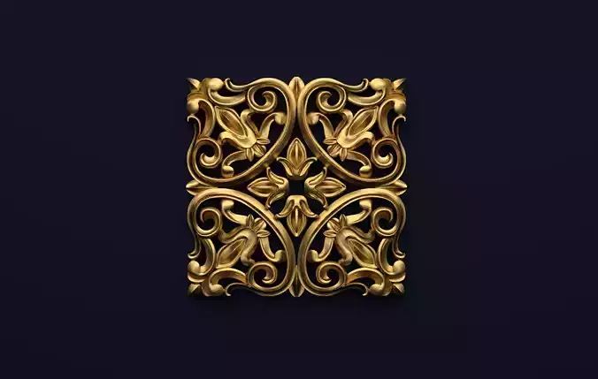 Classic decor ornament v-3D model 48 3D model