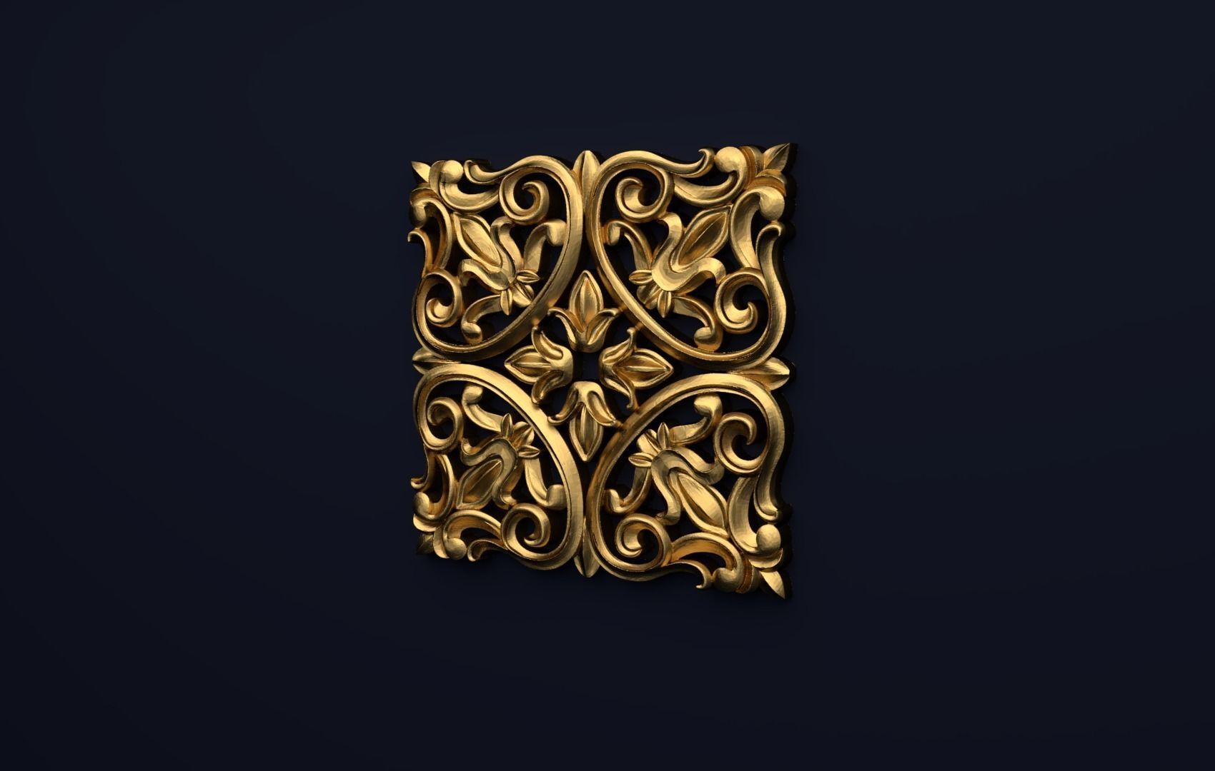 Classic decor ornament v-3D model 48 3D model_1