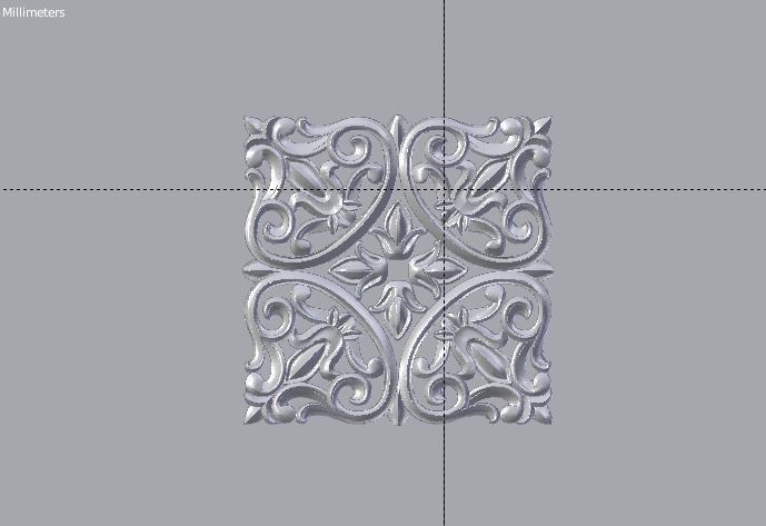 Classic decor ornament v-3D model 48 3D model_2