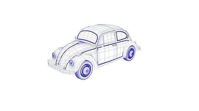 Volkswagen beetle dynamic 3d model 3D model