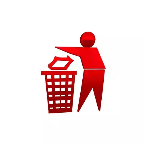 Recycle Symbols v7 010 Low-poly 3D model