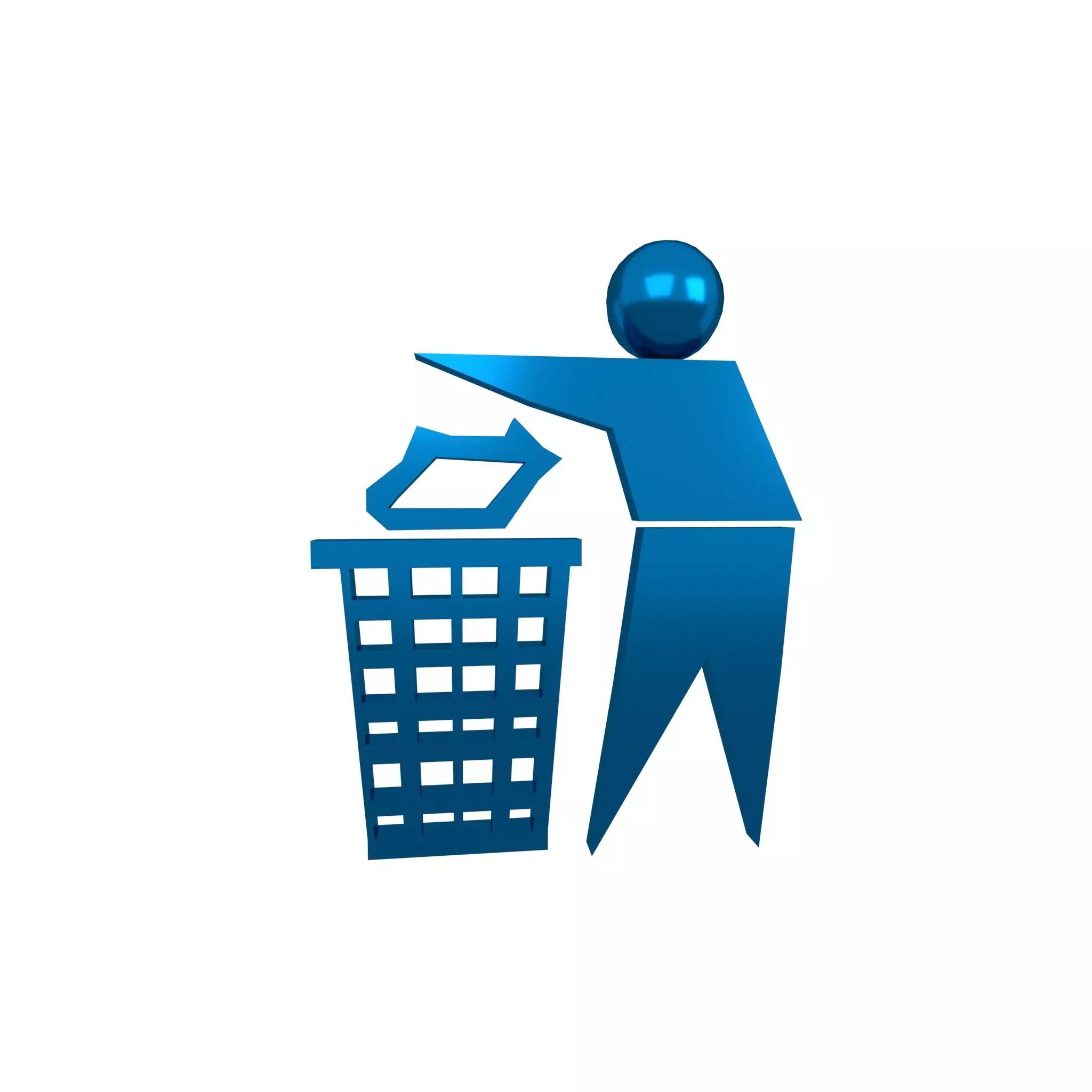 Recycle Symbols v7 011 Low-poly 3D model_0