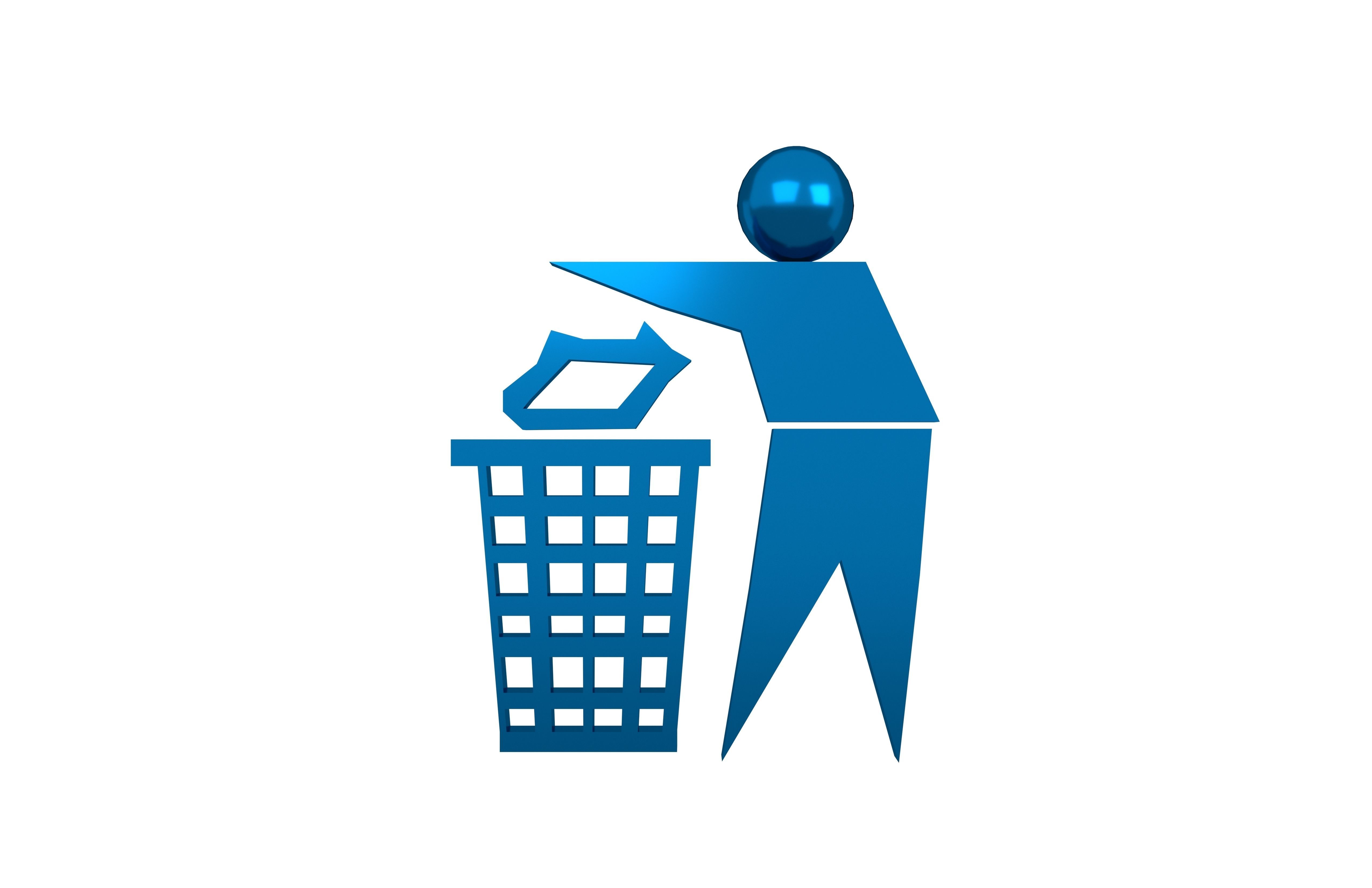 Recycle Symbols v7 011 Low-poly 3D model_1