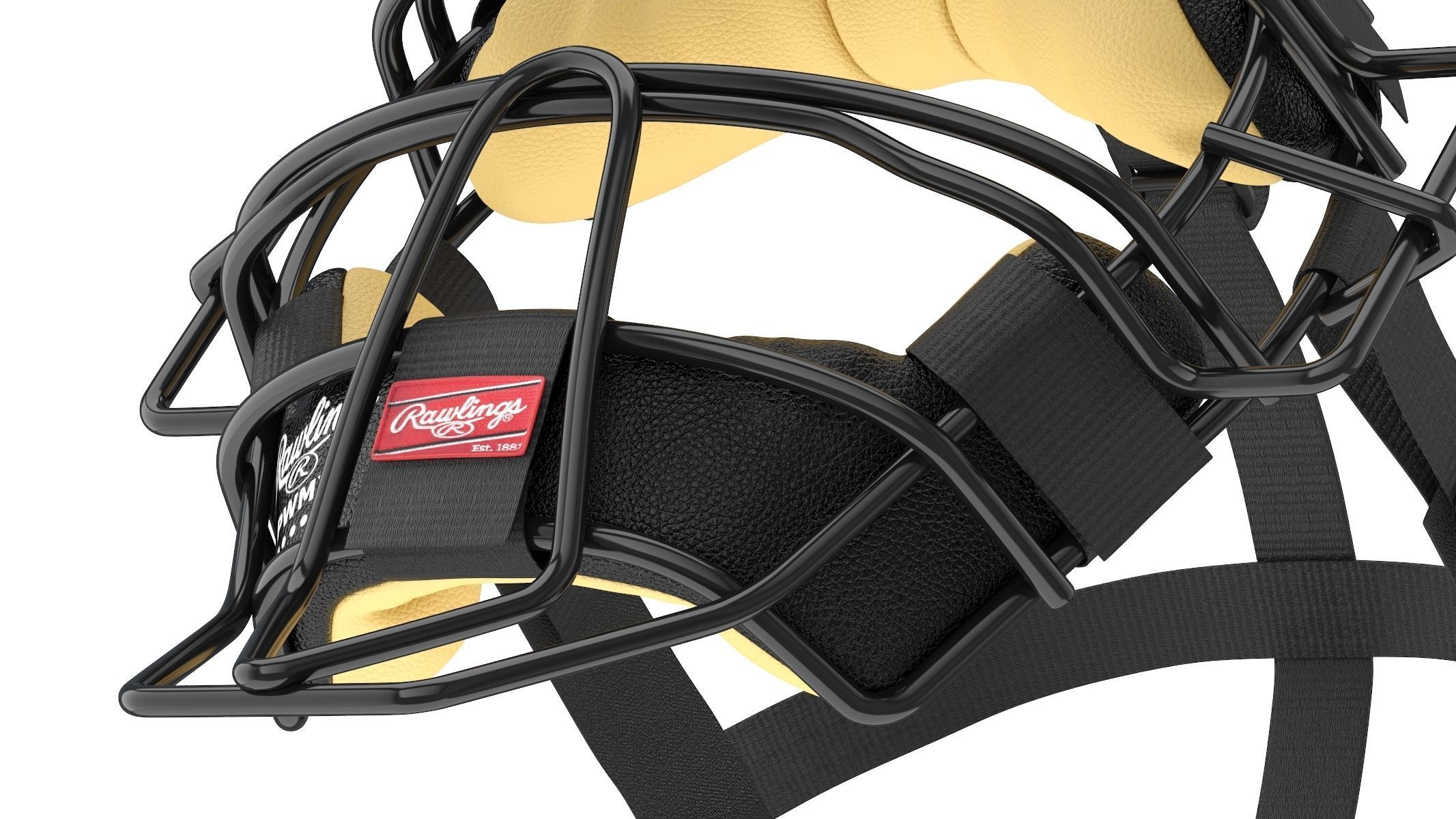 Baseball Catcher Mask 3D model_8