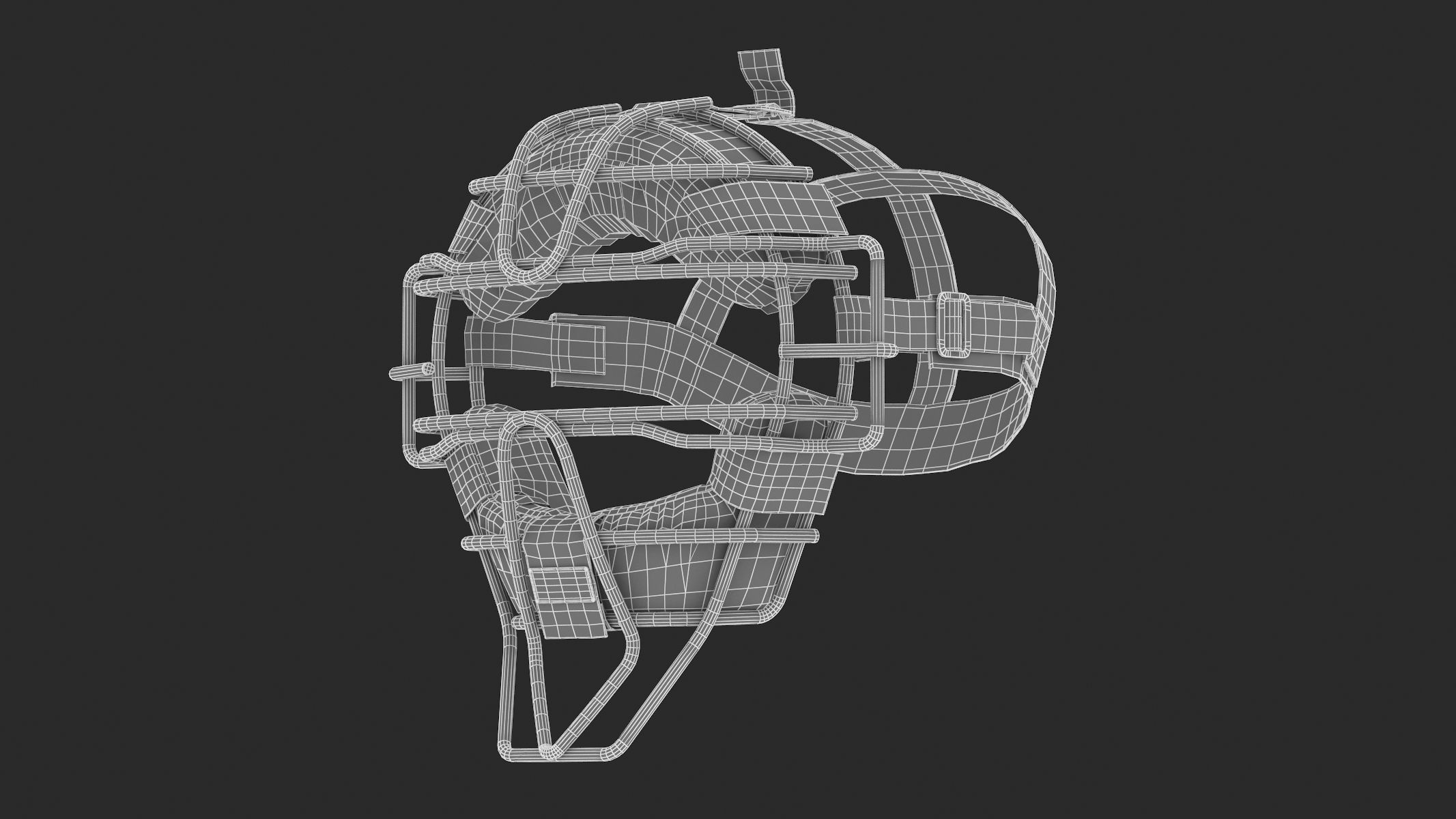 Baseball Catcher Mask 3D model_10