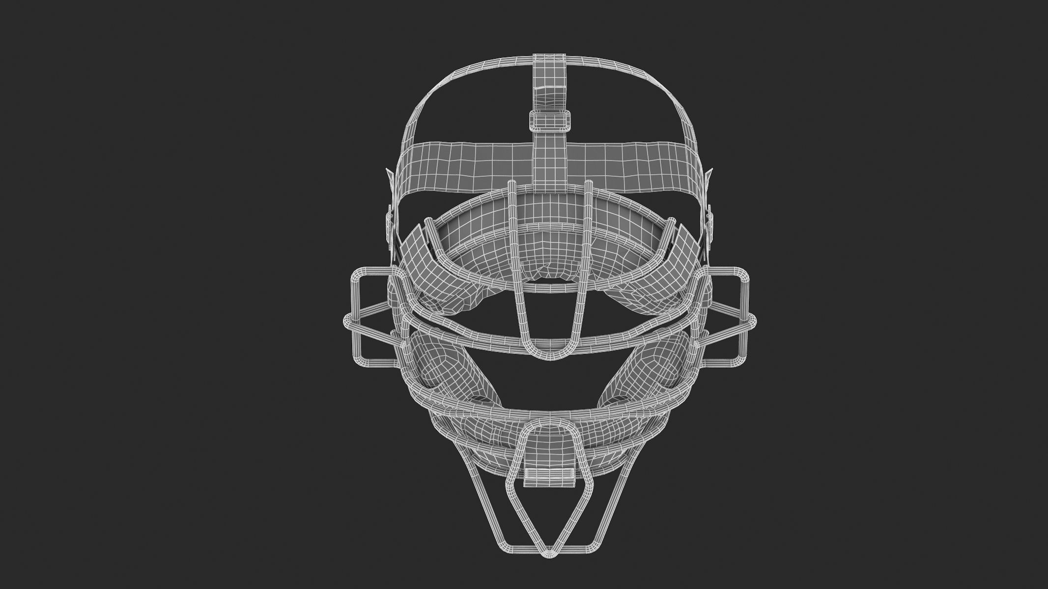 Baseball Catcher Mask 3D model_14