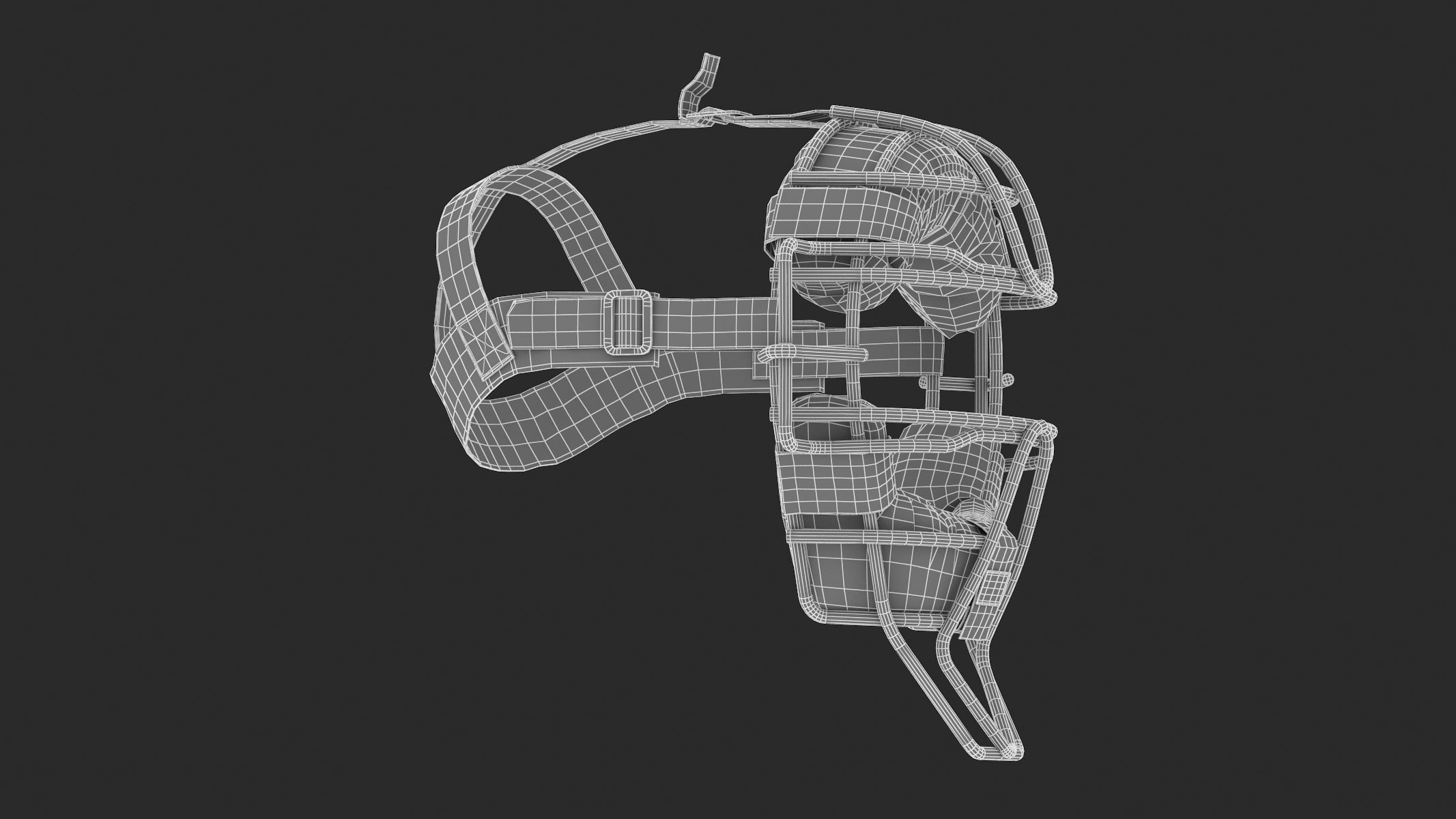Baseball Catcher Mask 3D model_11