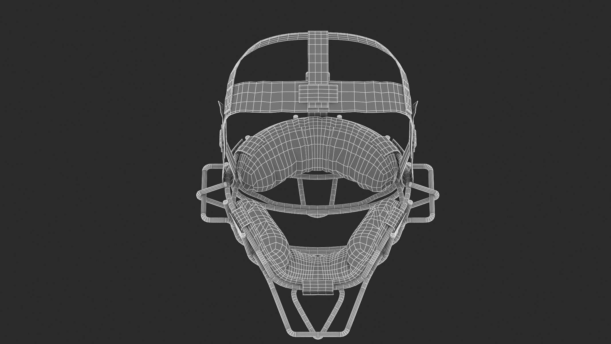 Baseball Catcher Mask 3D model_13