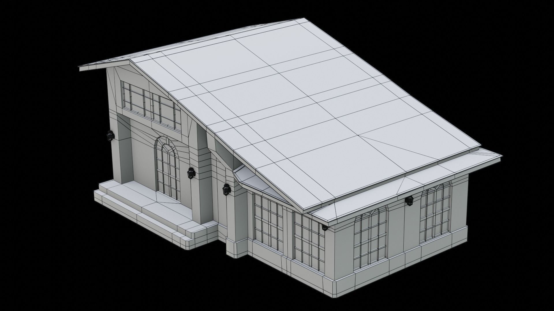 House Low-poly 3D model_13