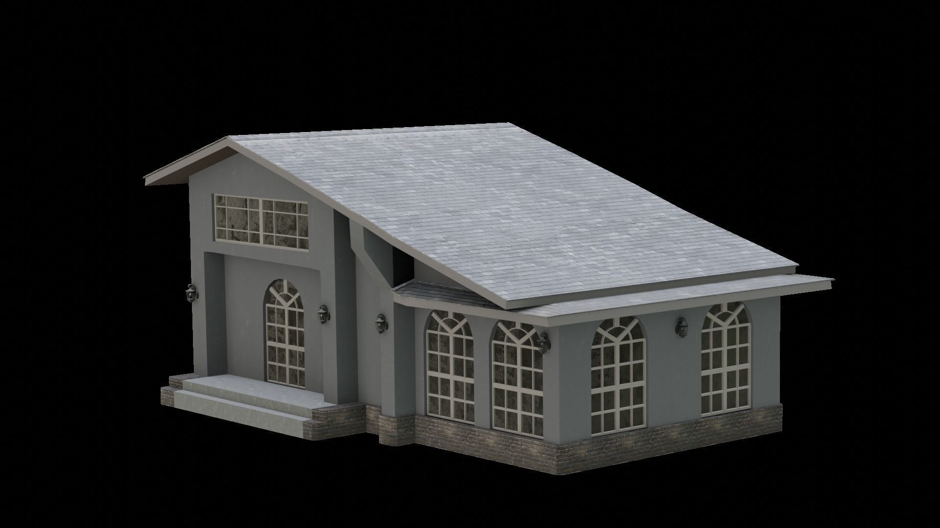 House Low-poly 3D model_2