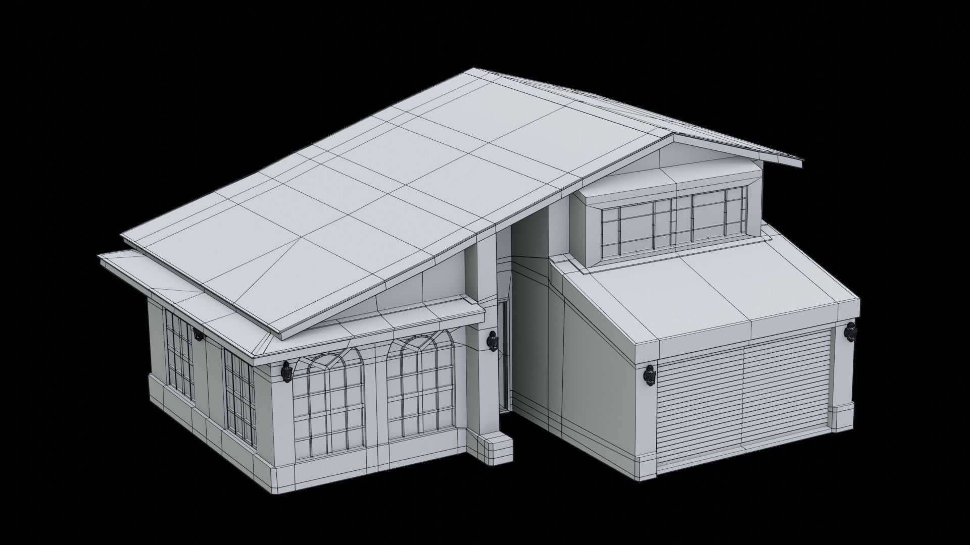 House Low-poly 3D model_10