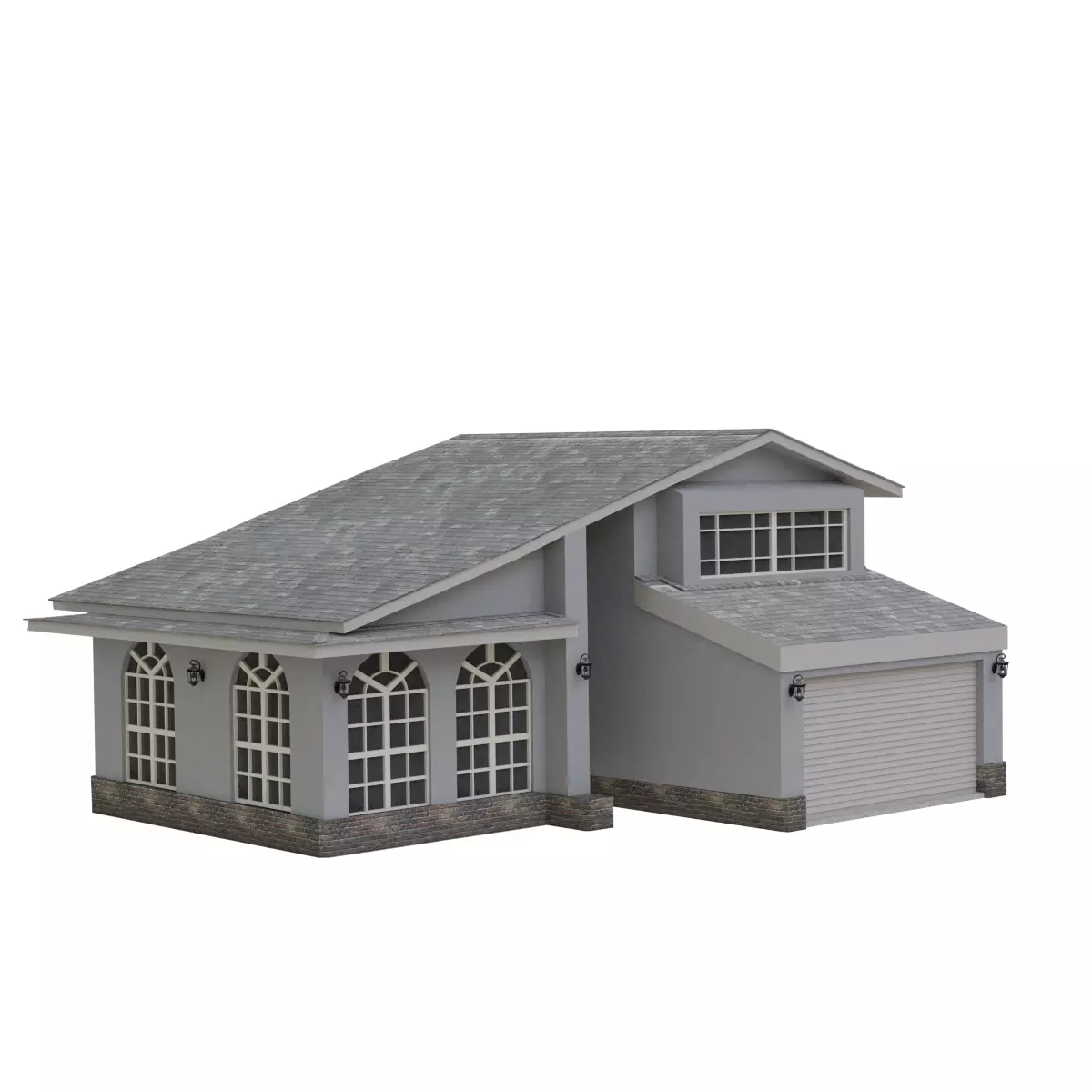 House Low-poly 3D model_0