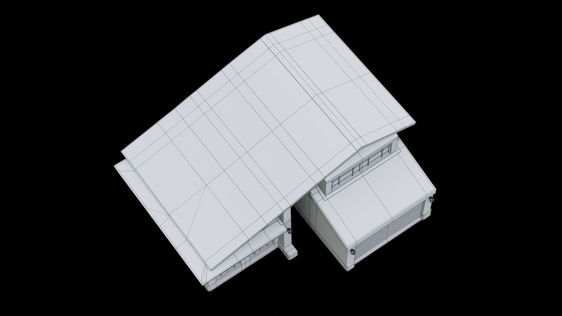 House Low-poly 3D model_14