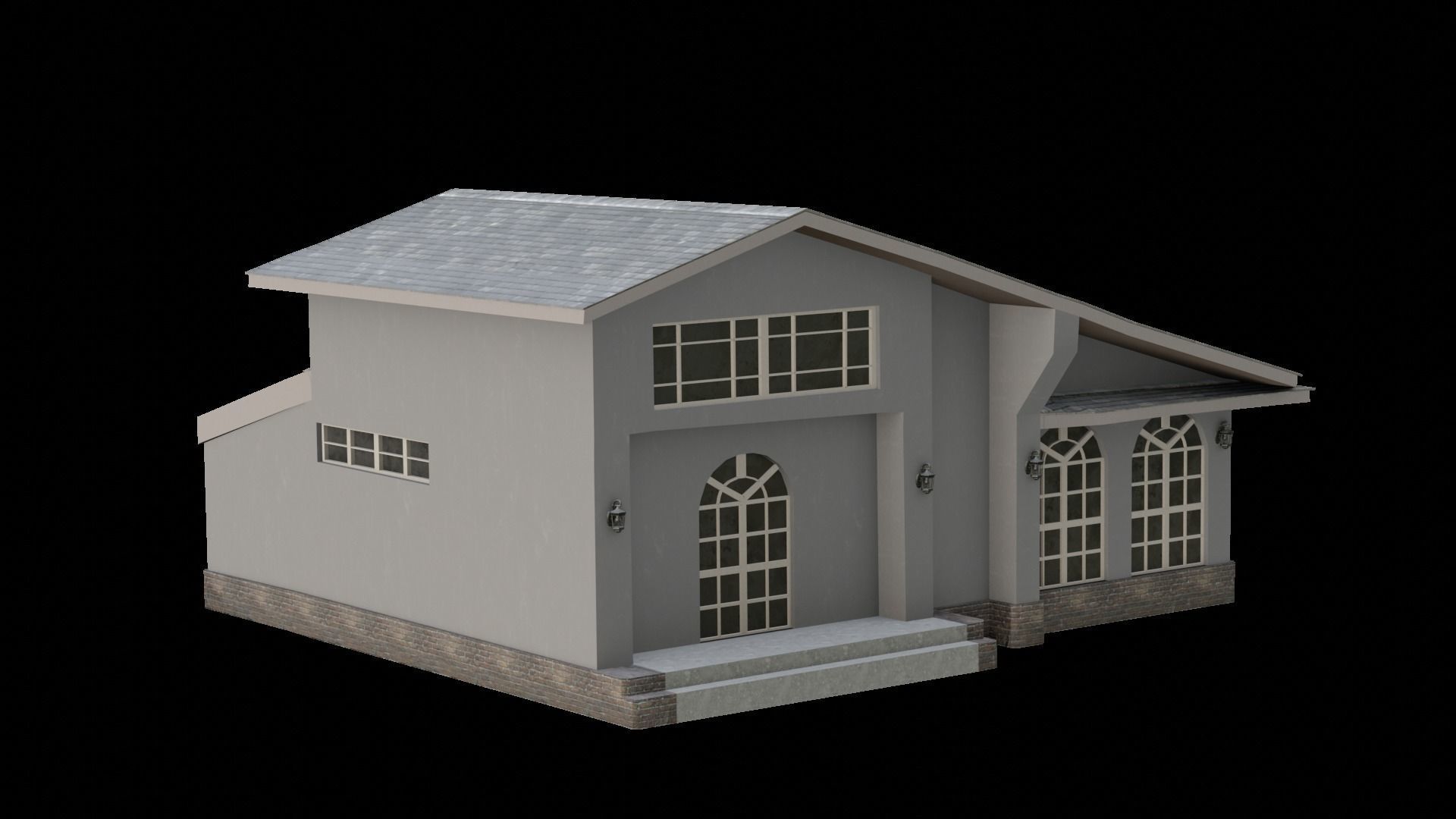 House Low-poly 3D model_3