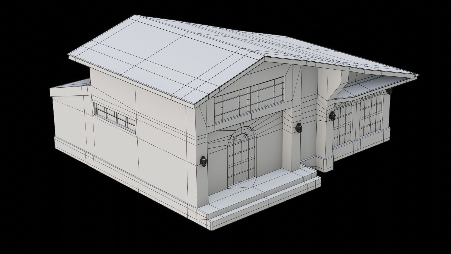 House Low-poly 3D model_12