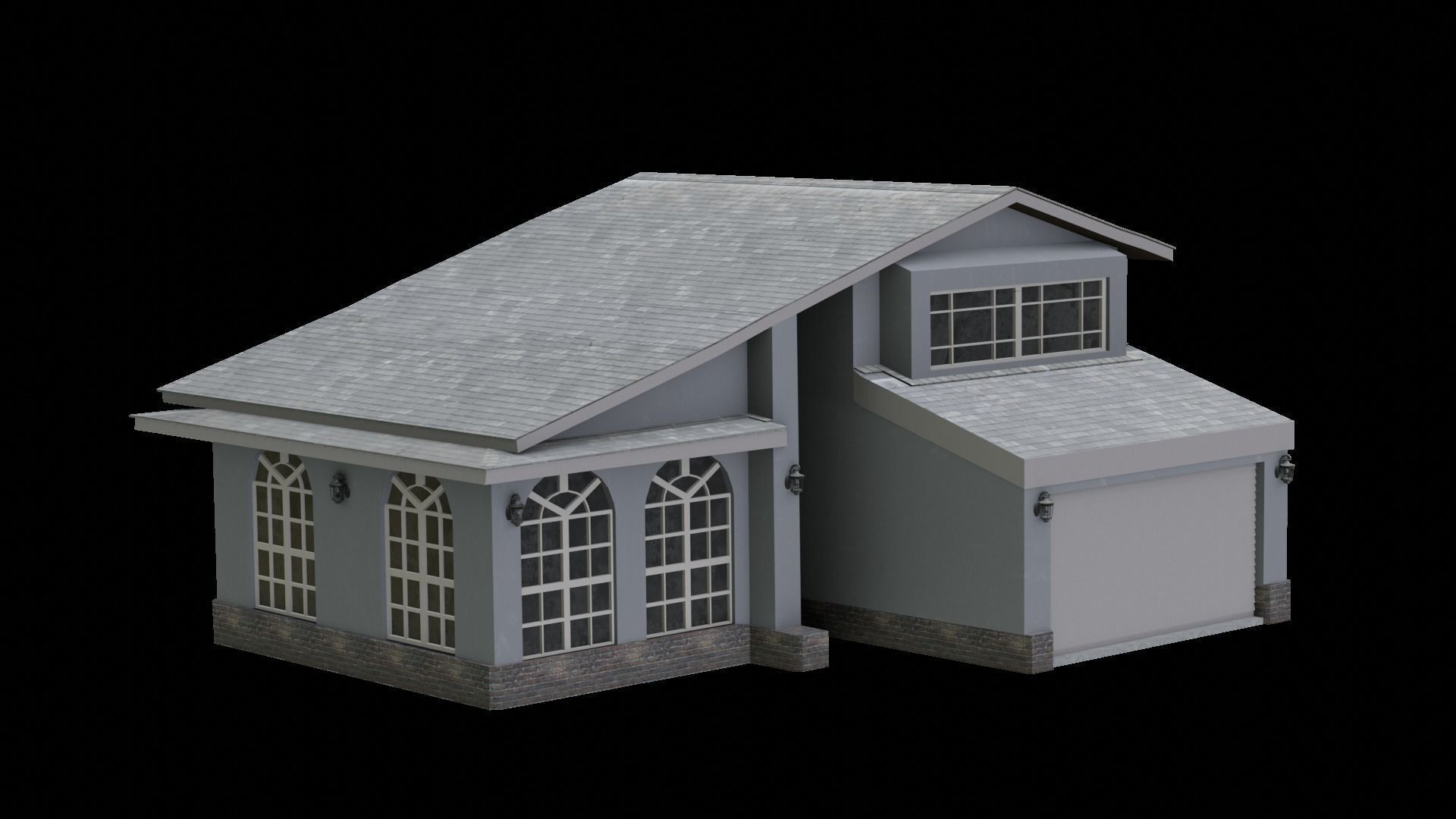 House Low-poly 3D model_1