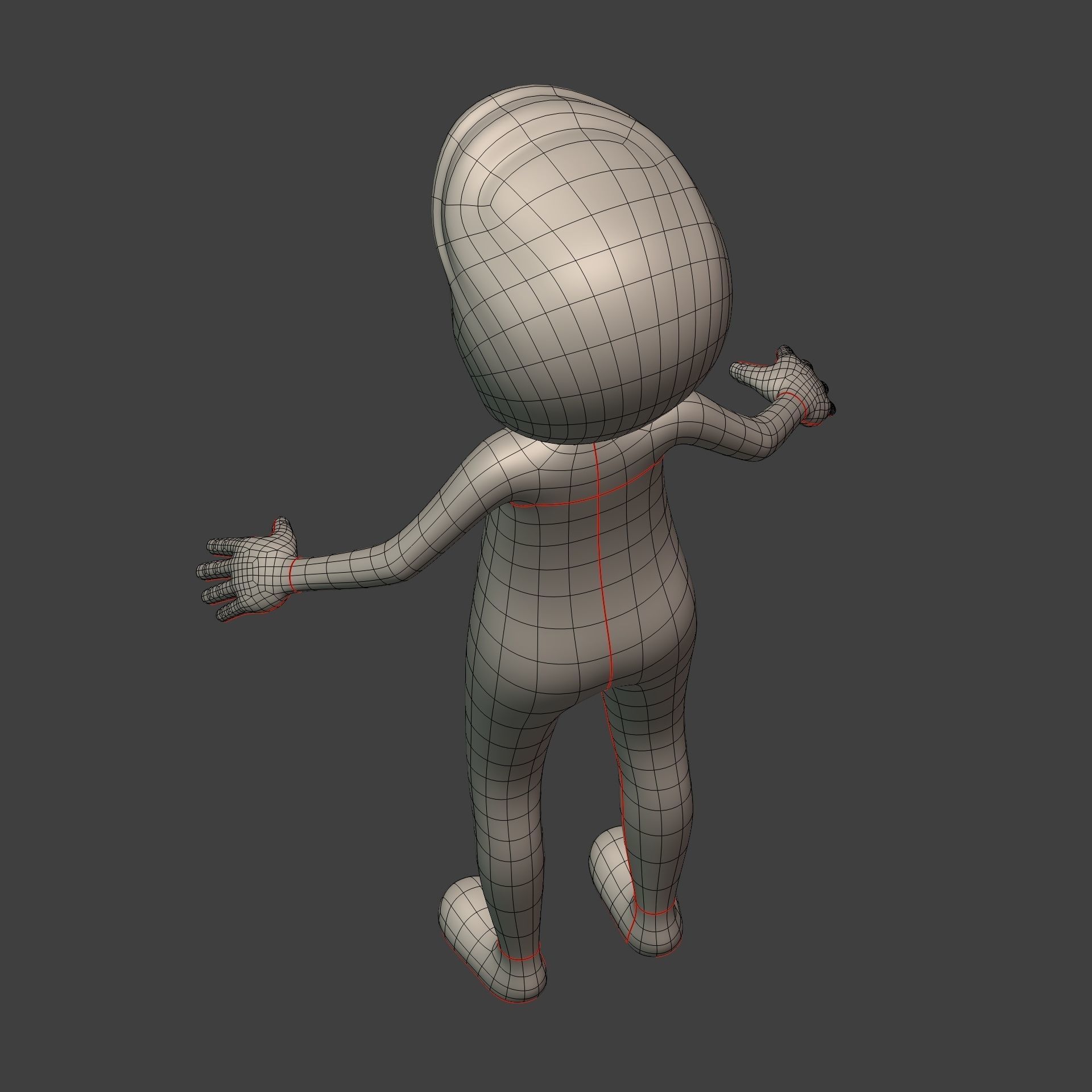  Stickman -- Cartoon Man with High Quality IK and FK Rig Low-poly 3D model_24