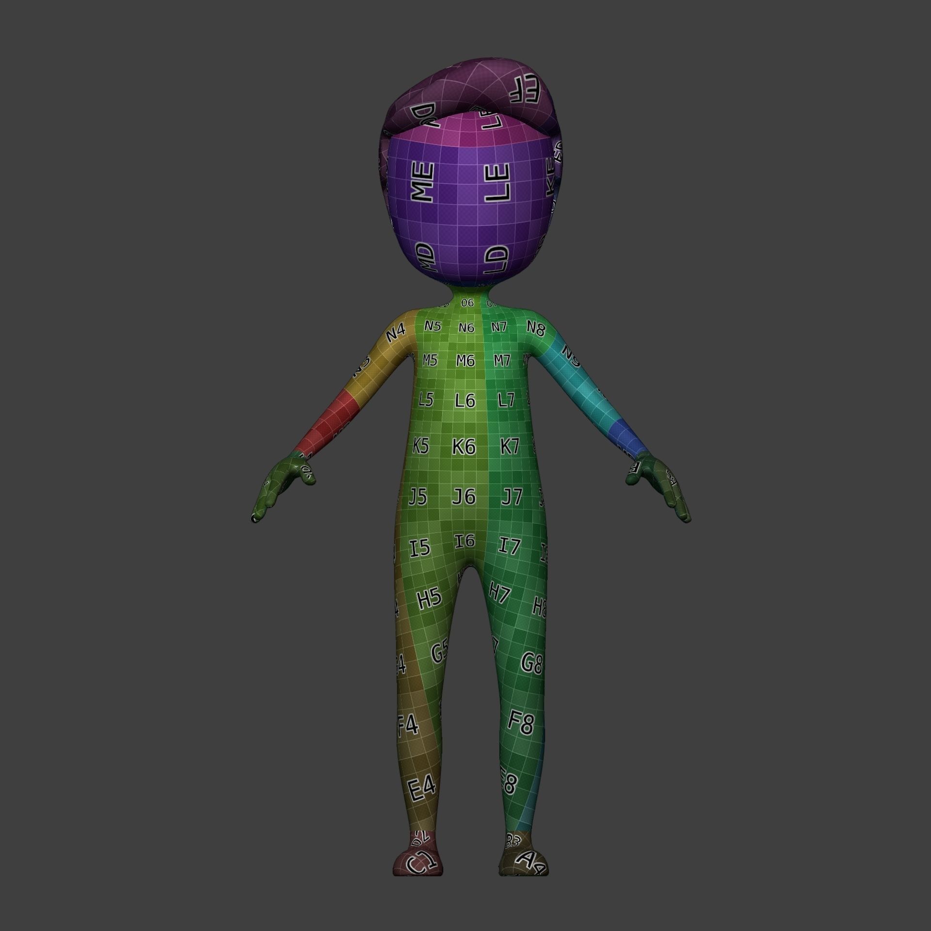  Stickman -- Cartoon Man with High Quality IK and FK Rig Low-poly 3D model_4