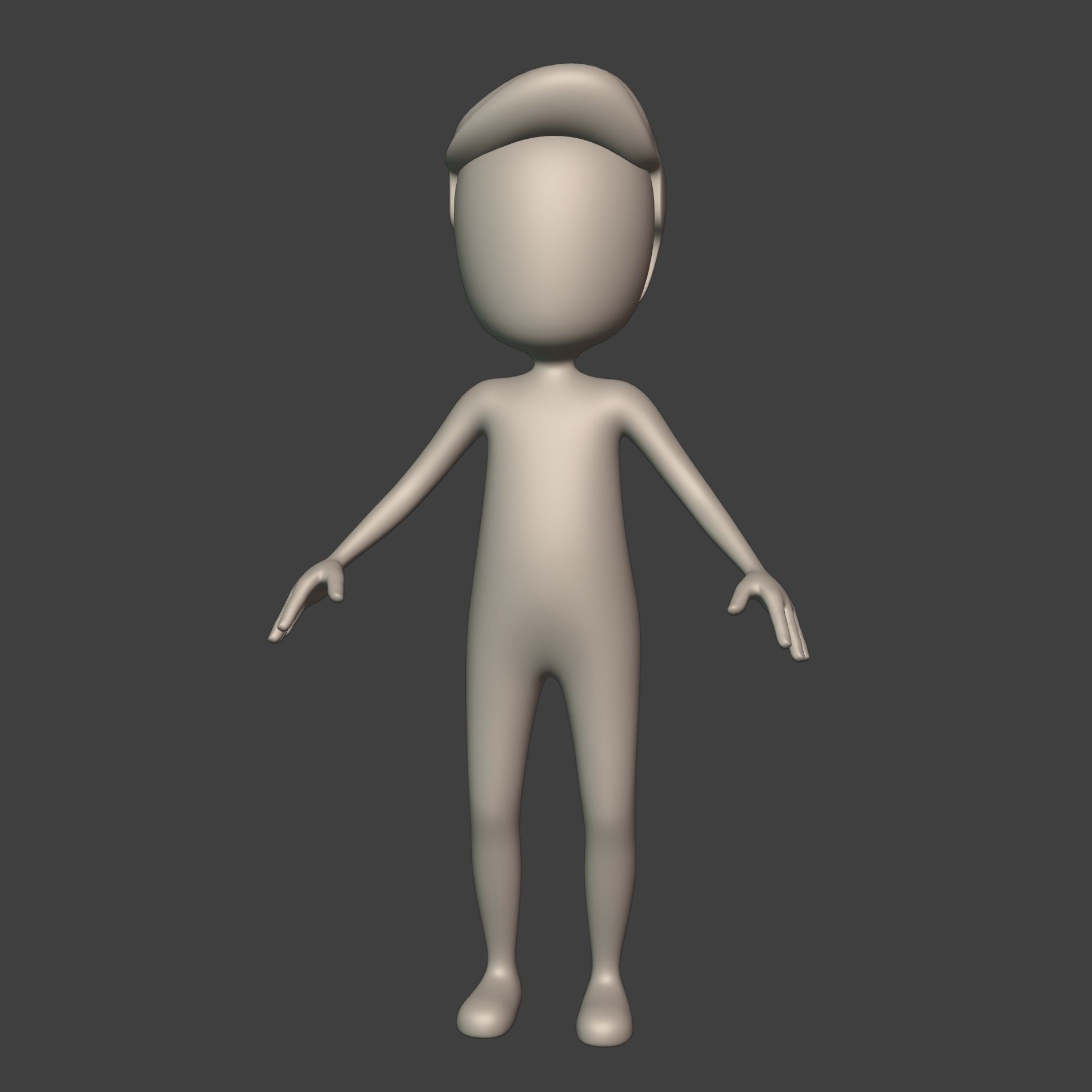  Stickman -- Cartoon Man with High Quality IK and FK Rig Low-poly 3D model_6
