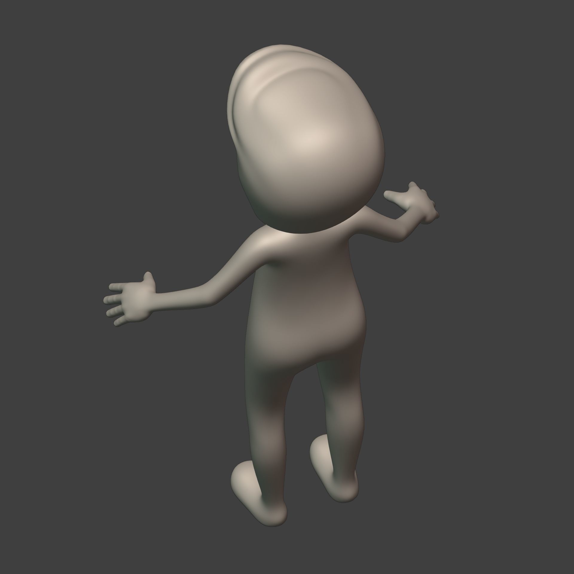  Stickman -- Cartoon Man with High Quality IK and FK Rig Low-poly 3D model_23