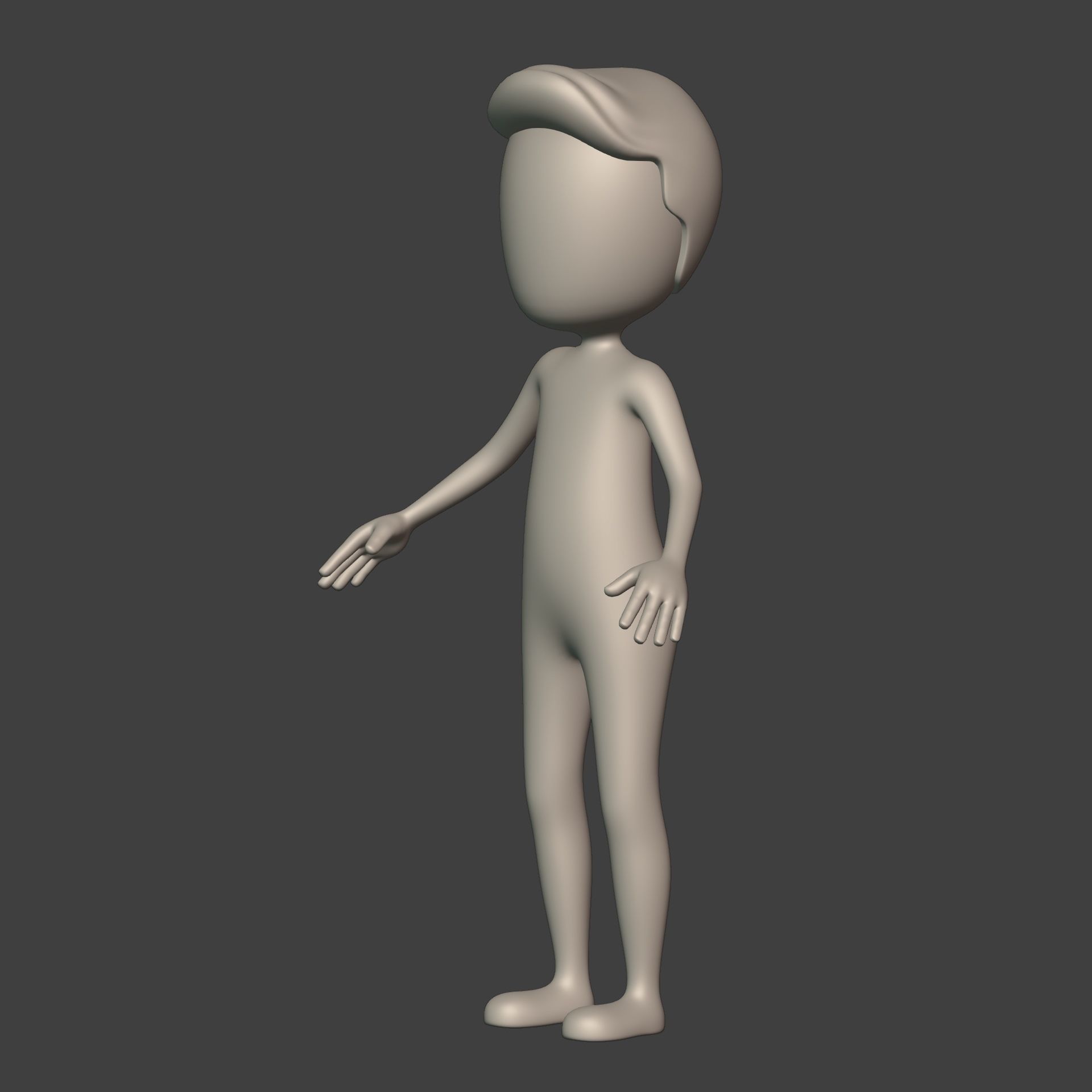  Stickman -- Cartoon Man with High Quality IK and FK Rig Low-poly 3D model_10