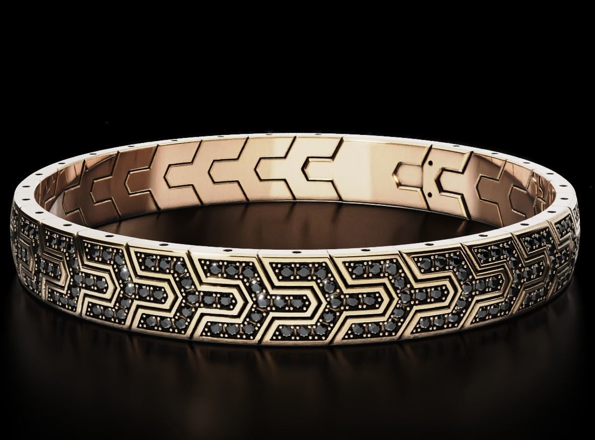 Handsome stylish bracelet for men 569 3D print model_2