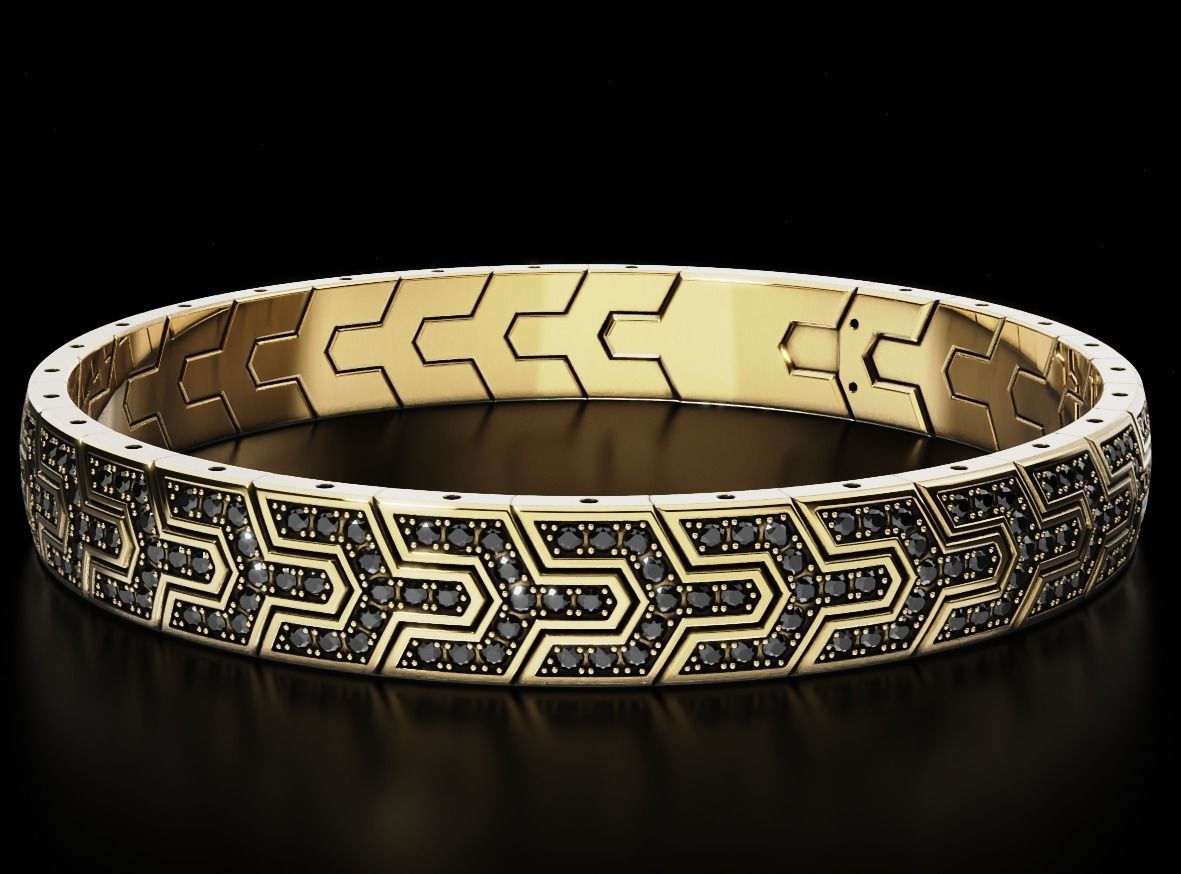 Handsome stylish bracelet for men 569 3D print model_1
