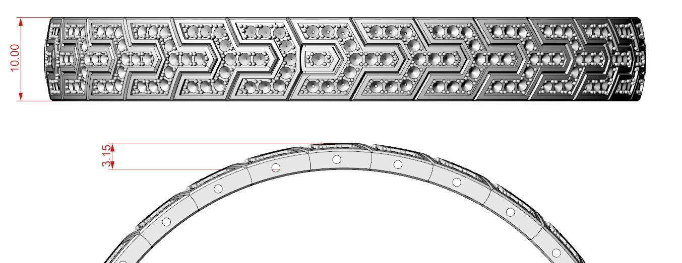 Handsome stylish bracelet for men 569 3D print model_16