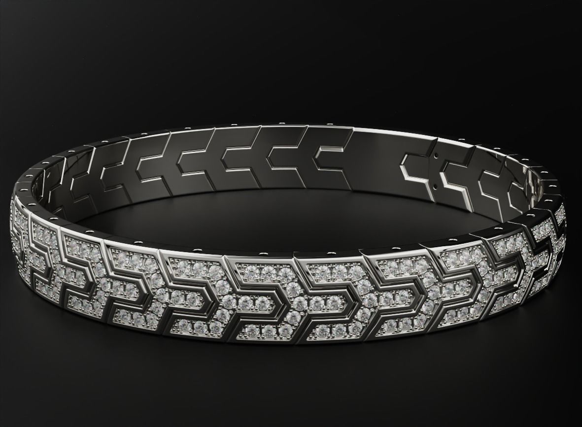 Handsome stylish bracelet for men 569 3D print model_8